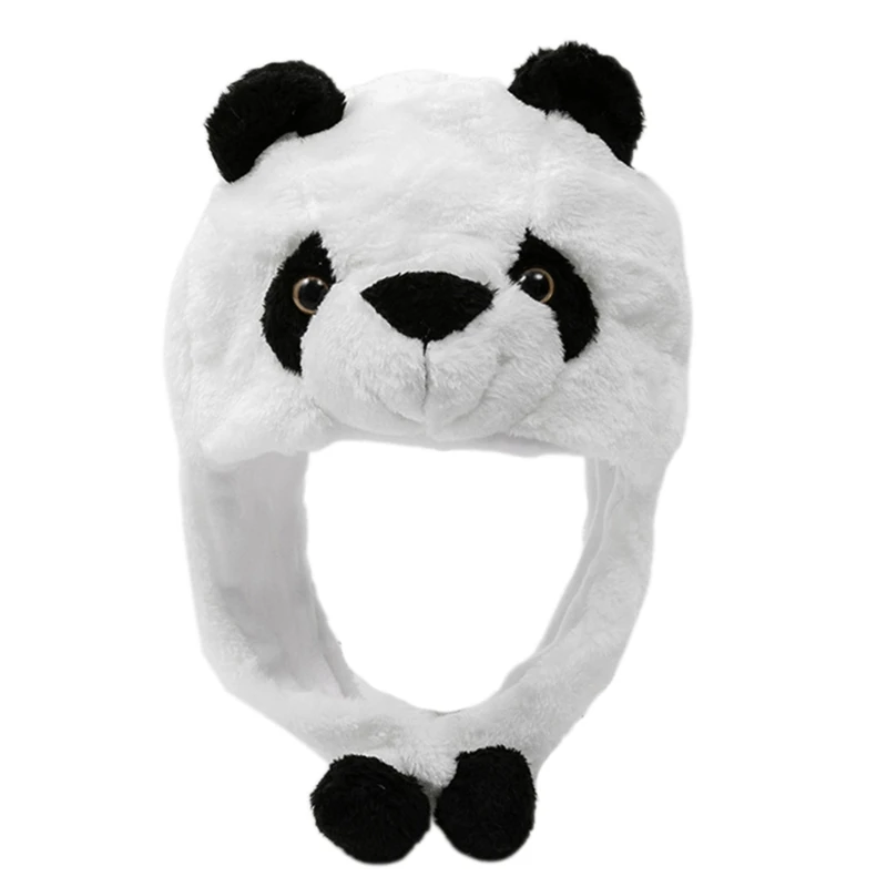 Halloween Animal Panda Hat Cartoon Headgear Cute Panda Hat Furry Hat Headband Windproof Performance Props Dress Up 4