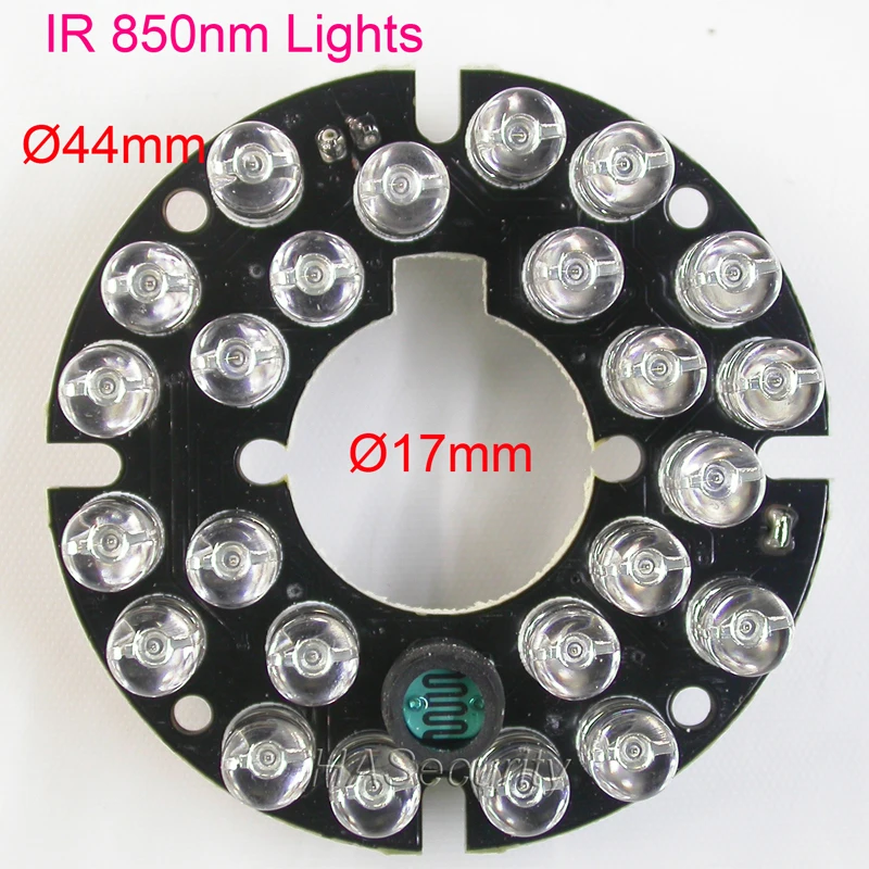 Infrared 24x IR LED Board For CCTV Cameras Night Vision (diameter outer : 44mm / inner : 17mm)