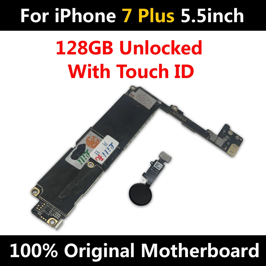 

New Arrival Original Motherboard For iPhone 7 Plus 5.5inch 128GB Factory Unlocked Mainboard With Touch ID IOS Update Support