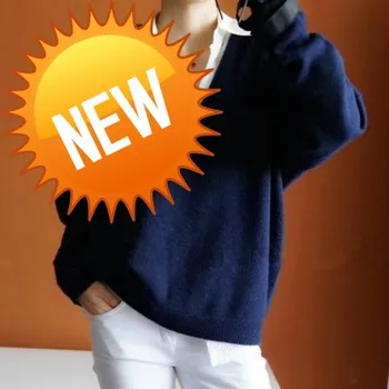 

cashmere new sweater women sexy big V collar pullover ladies fashion bat sleeves sweater