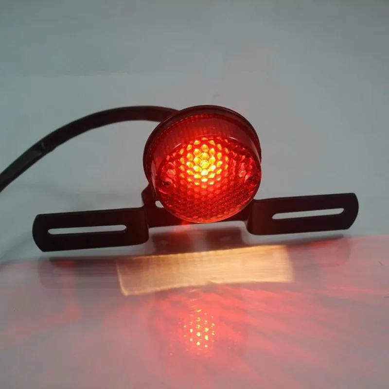 12V 5W Ultra Bright Universal Plastic Stop License Plate LED Tail Light Motorcycle Lamp with Metal Frame |