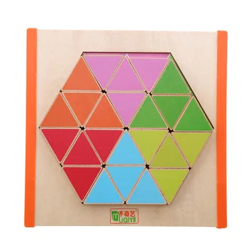 

Wooden Assembled Toy Mosaic Style Geometric Blocks Set Children Early Learning Color Cognition Educational Toys 3 Types