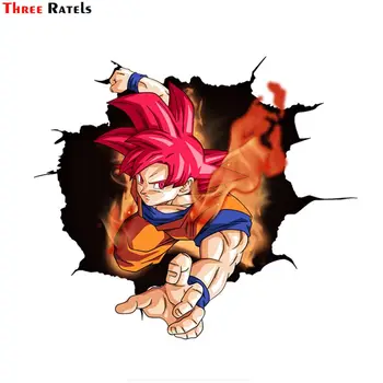 

Three Ratels Q61 GOKU SUPER SAIYAN GOKU Anime 3D Dragon ball Z super anime sticker dragon super decal car stickers