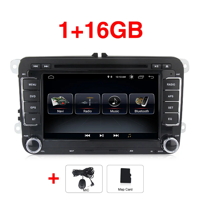 2 Din четырехъядерный Android 9 автомобильный dvd-плеер для VW Skoda POLO GOLF 5 6 PASSAT CC TIGUAN TOURAN Fabia Caddy - Цвет: Car DVD