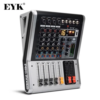 

EYK EA40 4 Channels Mixing Console with Mute and PFL Switch Bluetooth Record 3BAND 16 DSP effect USB Professional Audio Mixer DJ