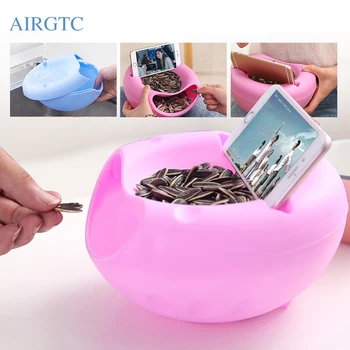 

1 PCS Modern Living Room Creative Shape Lazy Snack Bowl Plastic Double Layers Storage Box Fruit Plate