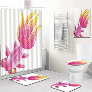 

Bath Mat Shower Mat Mildew-Proof Shower Curtain Kitchen Absorbent Non-Slip Bath Mat Toilet Cover Mat Carpet