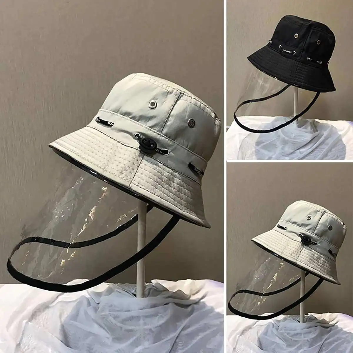 

NEW Safety Anti Virus Coronavirus Dust Mask Cover With Hat Anti Flue Spittle Anti Dust Cover Full Face Eyes Protection Mask