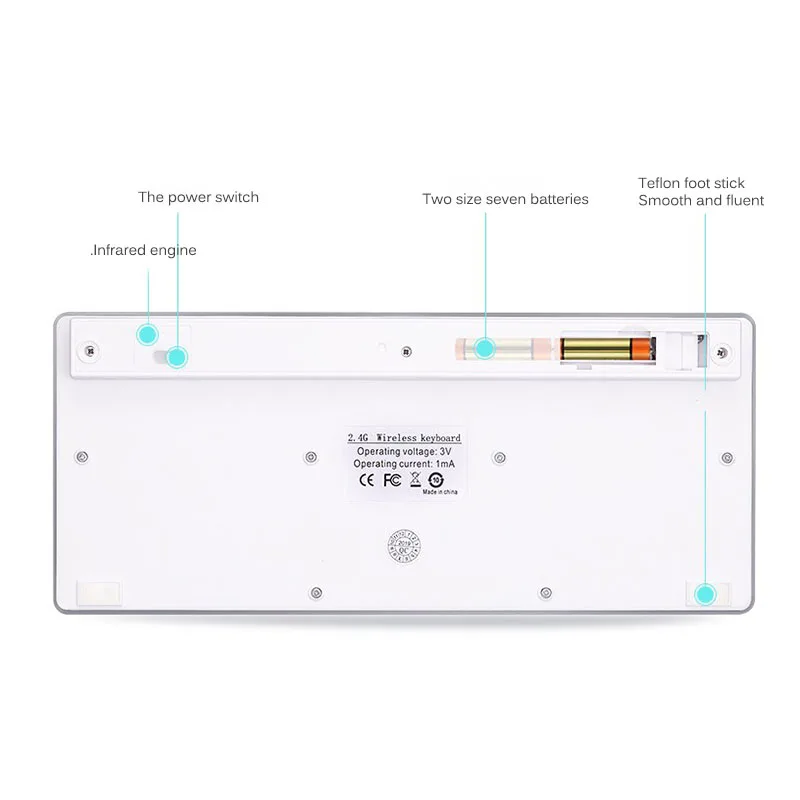 Комбо с usb-приемником для настольного компьютера, ПК, ноутбука и Smart tv, PC Gamer, новинка, английская буква 2,4G, беспроводная клавиатура, мышь