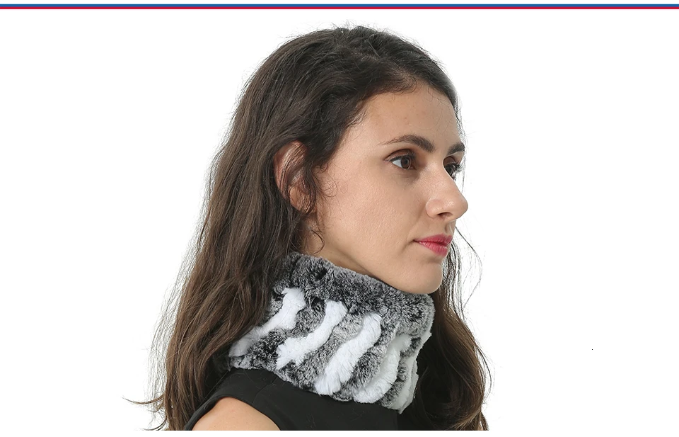 Зимний шарф-хомут Для женщин из натурального меха шарф-кольцо модные теплые шейные платки для Для женщин вязаный женский шарф; цвет