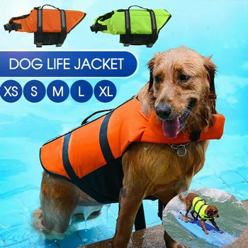 

HOT Reflective Pet Life Jackets Adjustable Dog Swimming Reflective Safe Vest Pet Life Preserver TI99