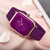 WWOOR Luxury Brand Watches For Women Fashion Square Purple Ladies Quartz Wristwatch Waterproof Silicone Band Relogio Feminino 2
