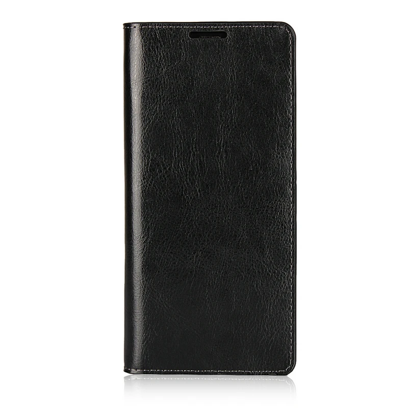 Чехол из натуральной кожи для Xiaomi Redmi Note 8, 7, 7 s, 6, 5 Pro, роскошный чехол-книжка с откидной крышкой и подставкой, защитный чехол для Redmi 7, 7A - Цвет: Черный