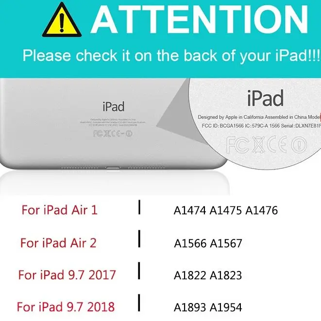 Fino para Ipad 2023 2023 97 Ipad ° A1822 A1893 Case Suporte de Pvc Transparente Case - Imagem 3