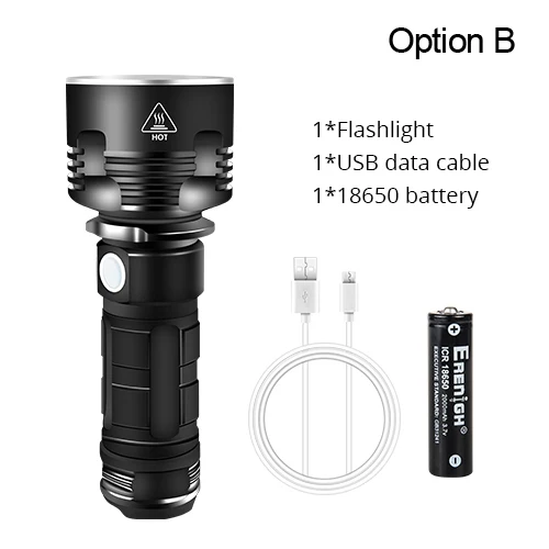 Option B Мощный USB флэш-светильник 4000лм XHP70.2 L2 светодиодный фонарь использовать 26650 18650 батареи Linterna зарядка через usb охотничий Фонарь ручной флэш-светильник - Испускаемый цвет: Option B