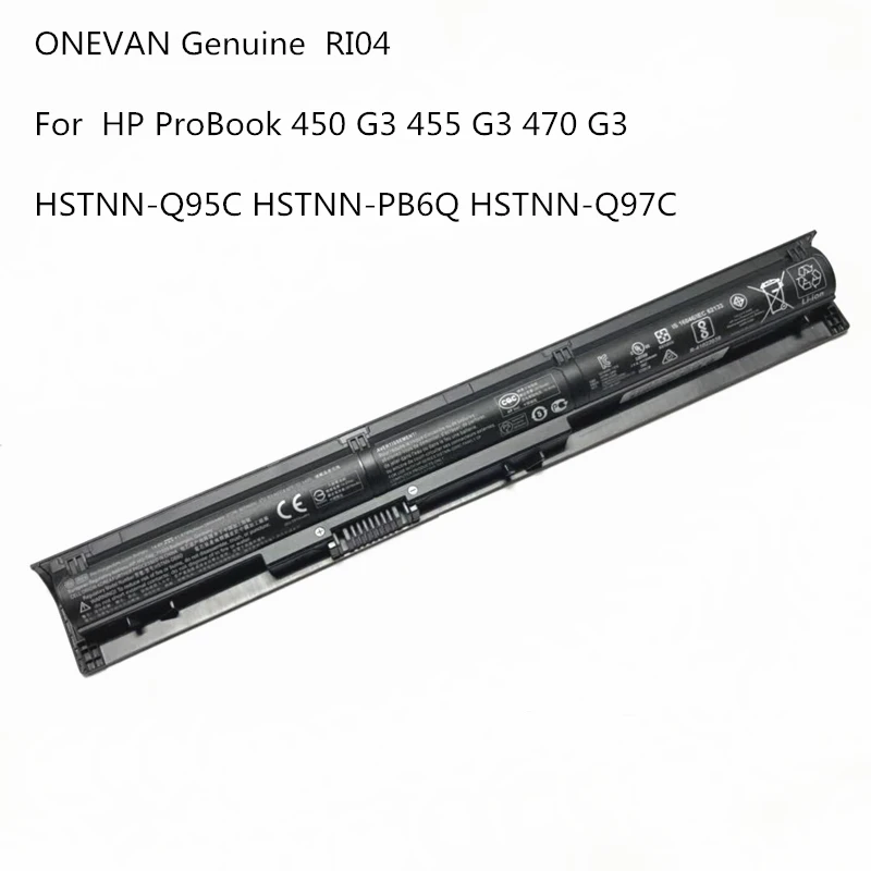 

ONEVAN Genuine New RI04 Battery for HP Probook 450 455 470 G3 G4 for ENVY 15 15-q001tx Original 805047-851 805294-001 HSTNN-DB7B