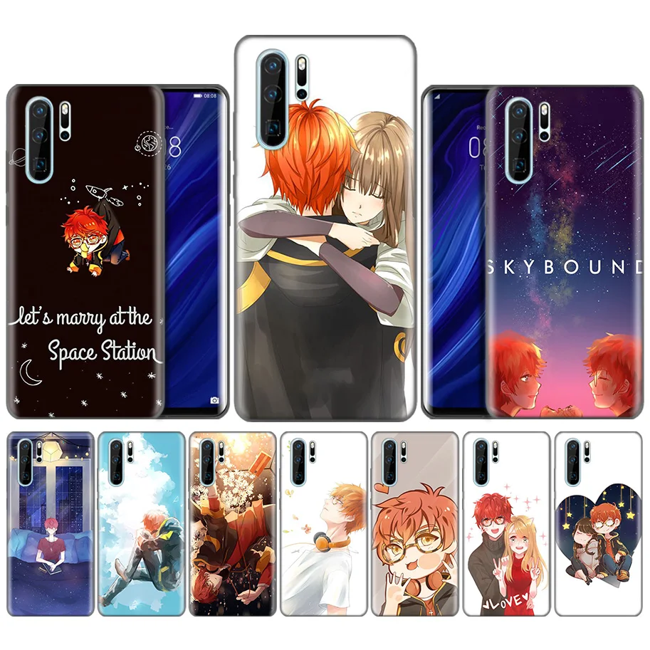 

Black Silicone Case for Huawei P30 P20 P10 Mate 30 20 10 Lite Pro Coque Bags Cover Capas Back 707 Mystic Messenger Anime