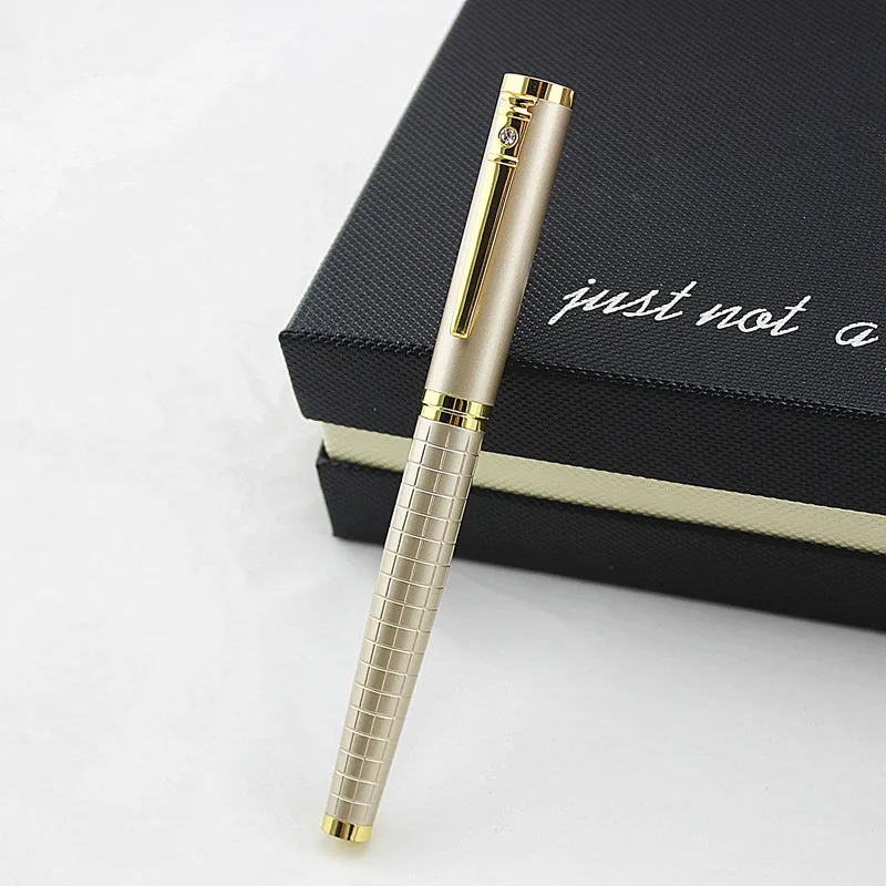 Роскошная решетчатая перьевая ручка, высококачественные металлические чернильные ручки для офисных принадлежностей, школьные принадлежности, подарочная ручка, металлические чернильные ручки