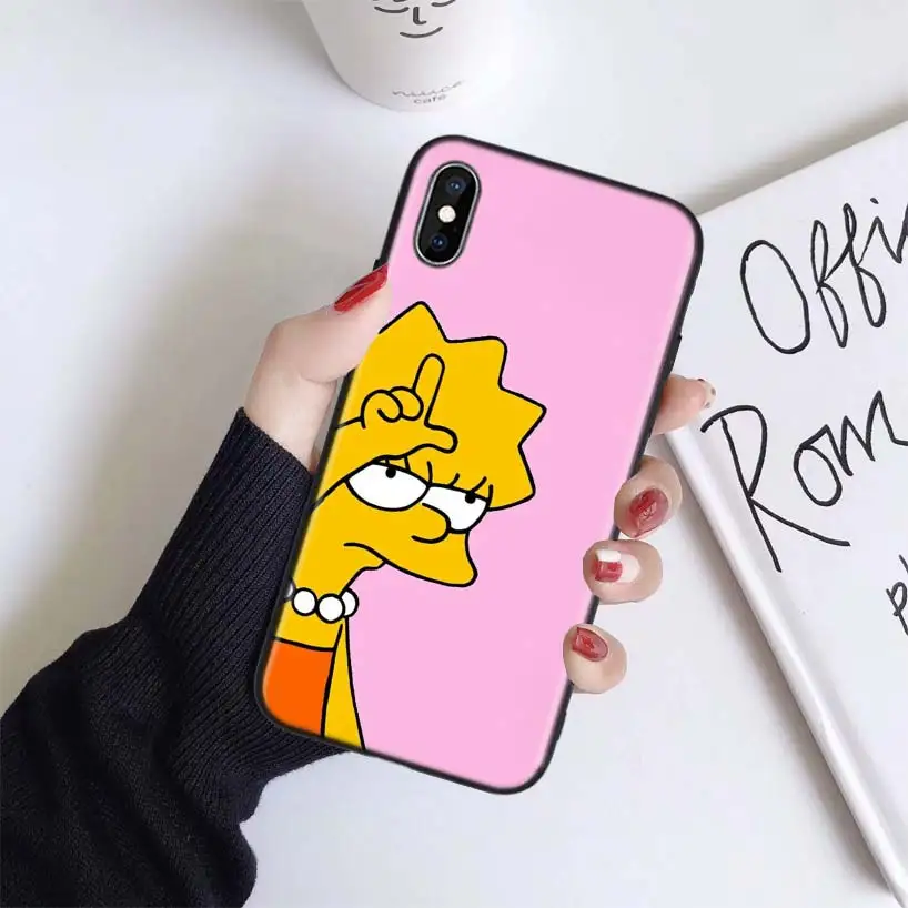 BS169-8 Чехол Симпсоны для Apple iphone 11 Pro XR XS Max X 7 8 6 6S Plus 5 5S SE Черный силиконовый чехол для телефона - Цвет: BS169-8