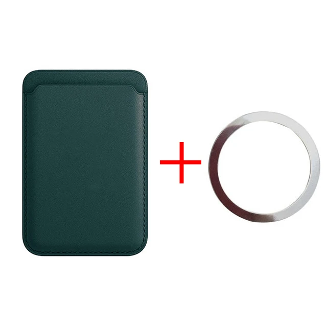 Original Magnetic Card Holder For APPLE iPhone 12 13 Pro Max mini Wireless Charging Magnetic iron ring Wallet Cover Accessories waterproof phone bag Cases & Covers