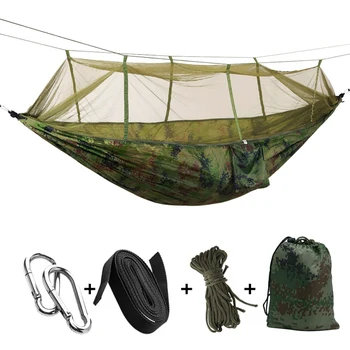 

Portable Hammock Outdoor Hammock Garden Sports Home 0 Travel Camping Swing With Mosquito Net Hanging Bed Hunting Sleeping Swing