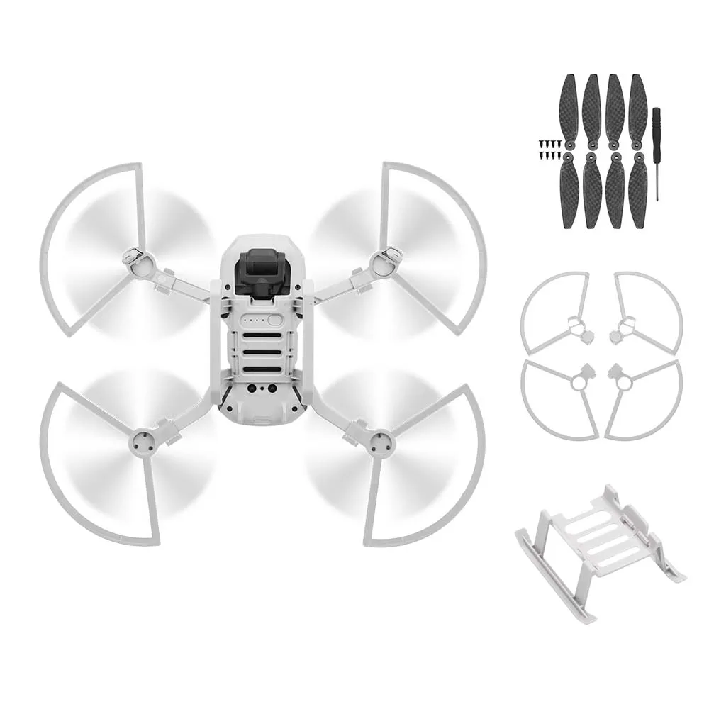 New QFI Carbon Fiber Blades Props Sets for DJI Mavic Mini Propeller Guard Protector Landing Gear for mavic mini accessories Quadcopter 