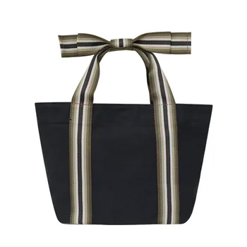 

Women's business bag travel clothing storage handbag office workers solid color bow canvas Hand bag