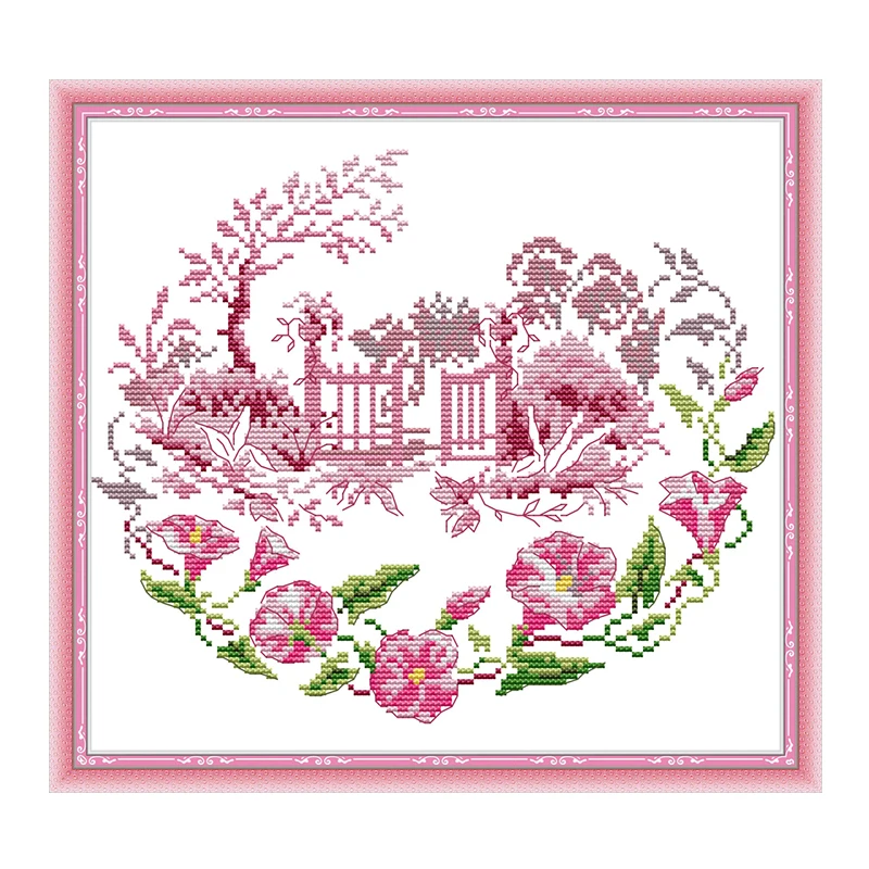 Набор для вышивки крестиком Morning Glory Garden aida 14ct 11ct печать на холсте вышивка крестом