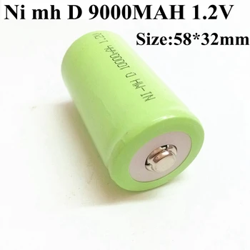 

Rechargeable Battery D Size 9000mAh 1.2V Nimh Mi-mh D Type 10000mah for Pack Light Flashlight Gas Stove Home Equipment Power