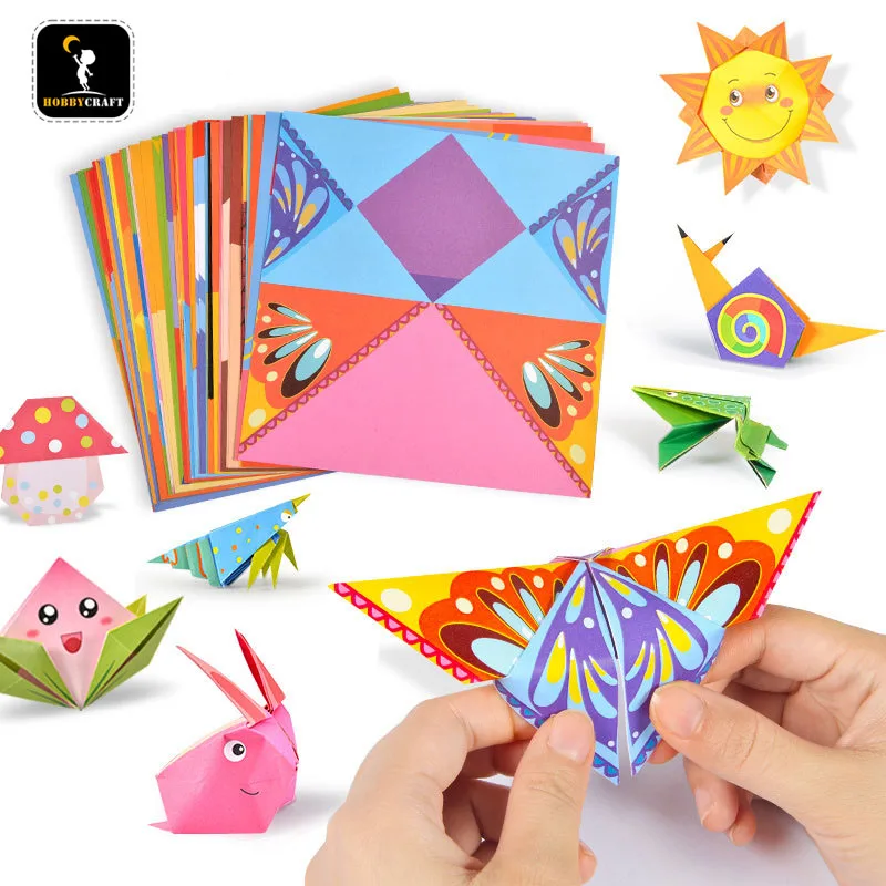 Get This 54PCS Montessori DIY Kids Craft Toy 3D Cartoon Animal Origami Handcraft Paper Art Learning r0QK3DWeJly