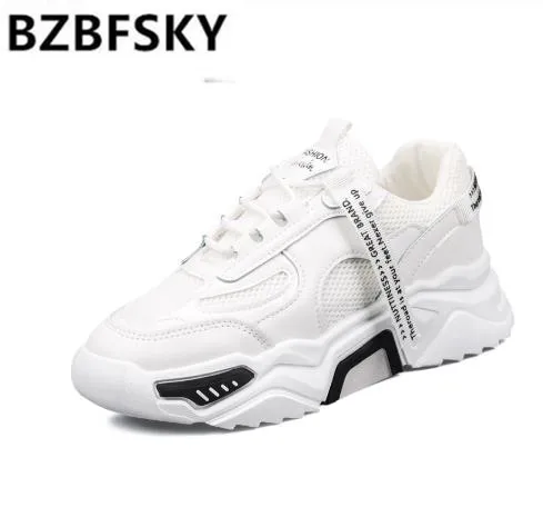 

BZBFSKY The new spring 2021 fashion women's shoes sneakers show high running shoes platform comfortable breathable trend