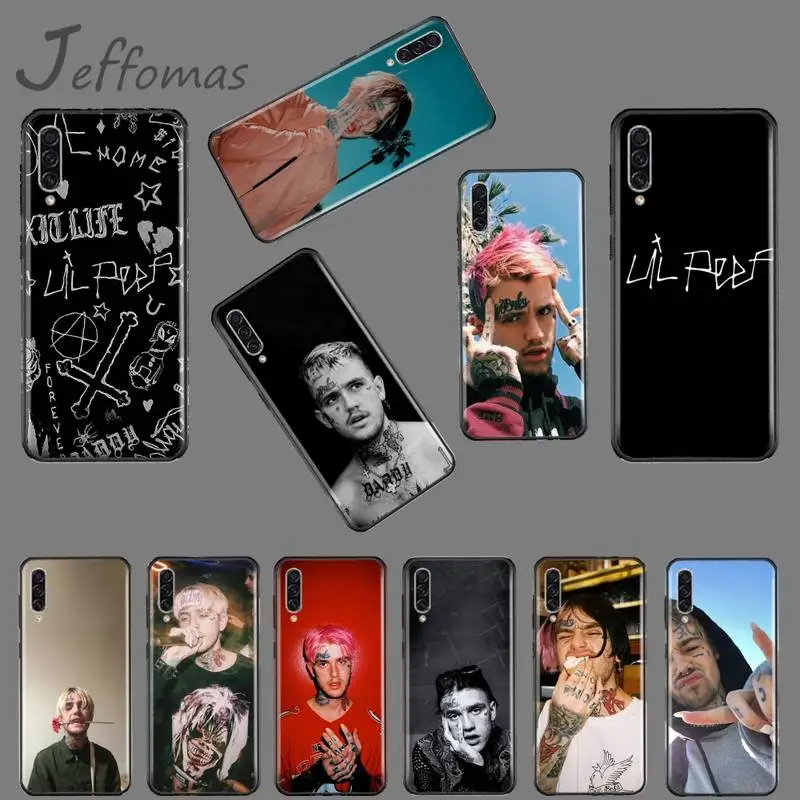 Lil Peep USA rapper singer черный чехол для сотового телефона Samsung A20 A30 30s A40 A7 2018 J2 J7 prime J4 Plus S5