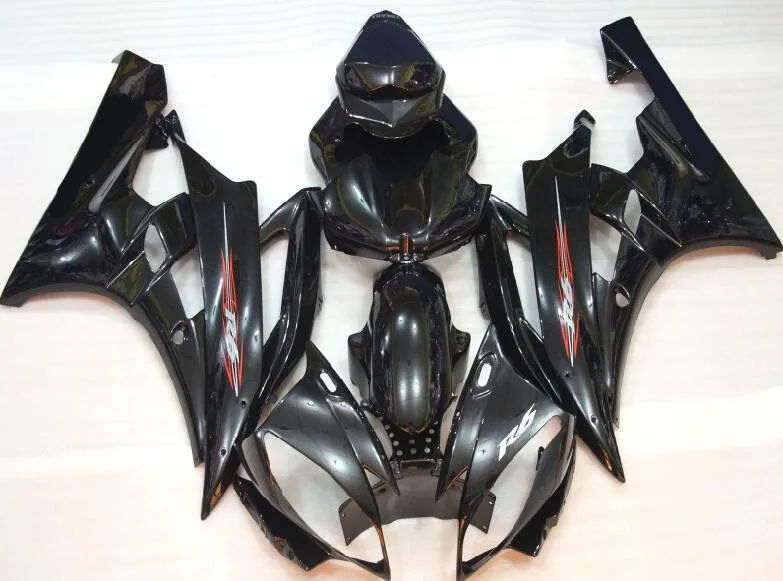 Новые ABS полные комплекты обтекателей подходят для YAMAHA YZF-R6 2006 2007 Обтекатели набор YZF R6 06 07 корпус инжектора части черный