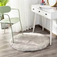 Имитация австралийского шерстяного ковра домашнее украшение спальни домашний плюшевый коврик круглый напольный коврик, Текстиль для дома