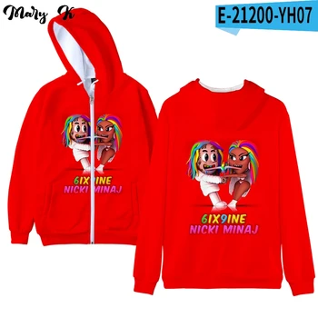 

2020 NEW 3D 6ix9ine & Nicki Minaj TROLLZ zipper hoodies Men Women Pullover Hoodie Sweatshirts Unisex Tracksuit