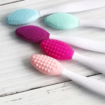

Silicone Face Cleansing Brush Effective Nose Exfoliator Blackhead Removal Soft Deep Cleaning Brush Face Scrub Massager