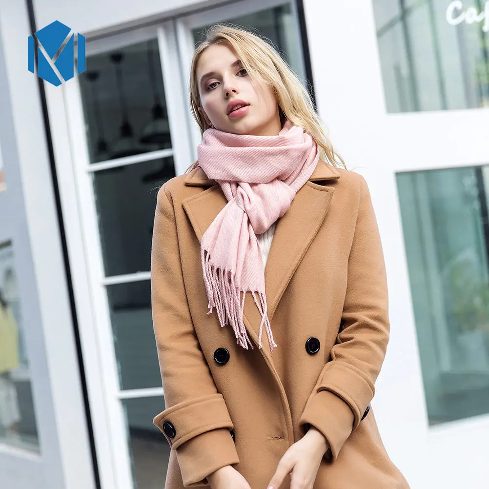 Pink Miya Mona, высокое качество, для женщин, девочек, кисточка, шерсть, теплый шарф, зимние шарфы, кашемировая шаль, модный элегантный плед, одеяло, шарф - Цвет: Pink