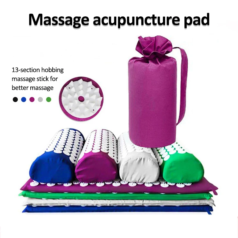 

Massager Cushions Lotus Acupressure Mats Pillow Yoga Mats Relieve Back Pain Spike Mat Head Neck Foot Anti-stress Needle Massager