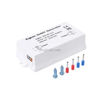 

Zigbee On/Off Controller Smart Switch APP Remote Control Smart Home Module AC85-265V 10A White Switches 92.8x44.2x23.6mm