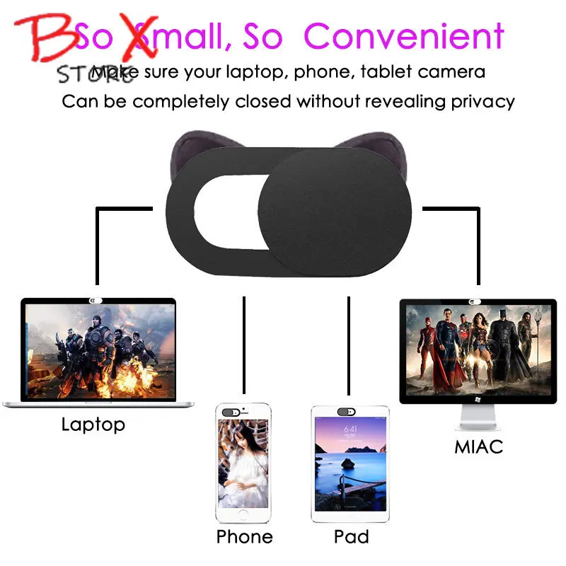 

WebCam Cover Privacy Protection Shutter Sticker Camera for iPhone 6 7 8 plus Xiaomimi Samsung Web Laptop iPad PC MacTablet