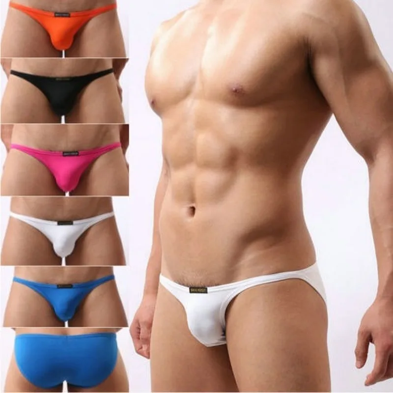 

Men Briefs Underwear Fashion Men's Sexy Comfortable Bikinis Briefs Underpants Solid Nylon