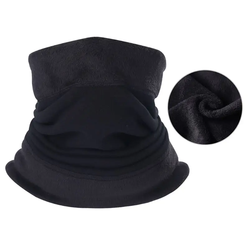 Мужские и женские зимние Утепленные плюшевые эластичные теплые шарфы для шеи унисекс повседневные одноцветные маски для лица шапка бини