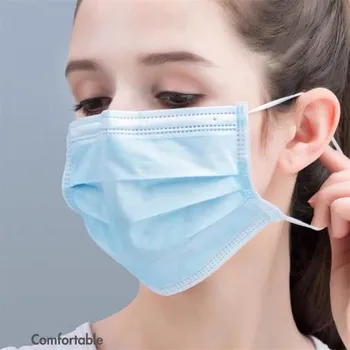 

100 pcs Face Mouth Mask Disposable 3 Layers f Earloop Filter Non Woven Meltblown cloth f Filter Mouth Masks p2 24 hours Shipping