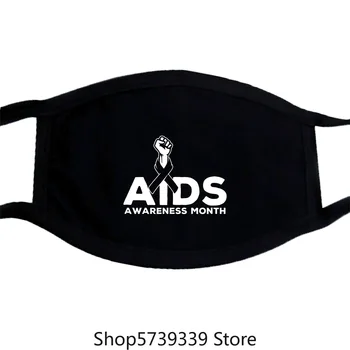 

Ppsi Aids Awareness Month Mask Washable Reusable Mask for Unisex Black