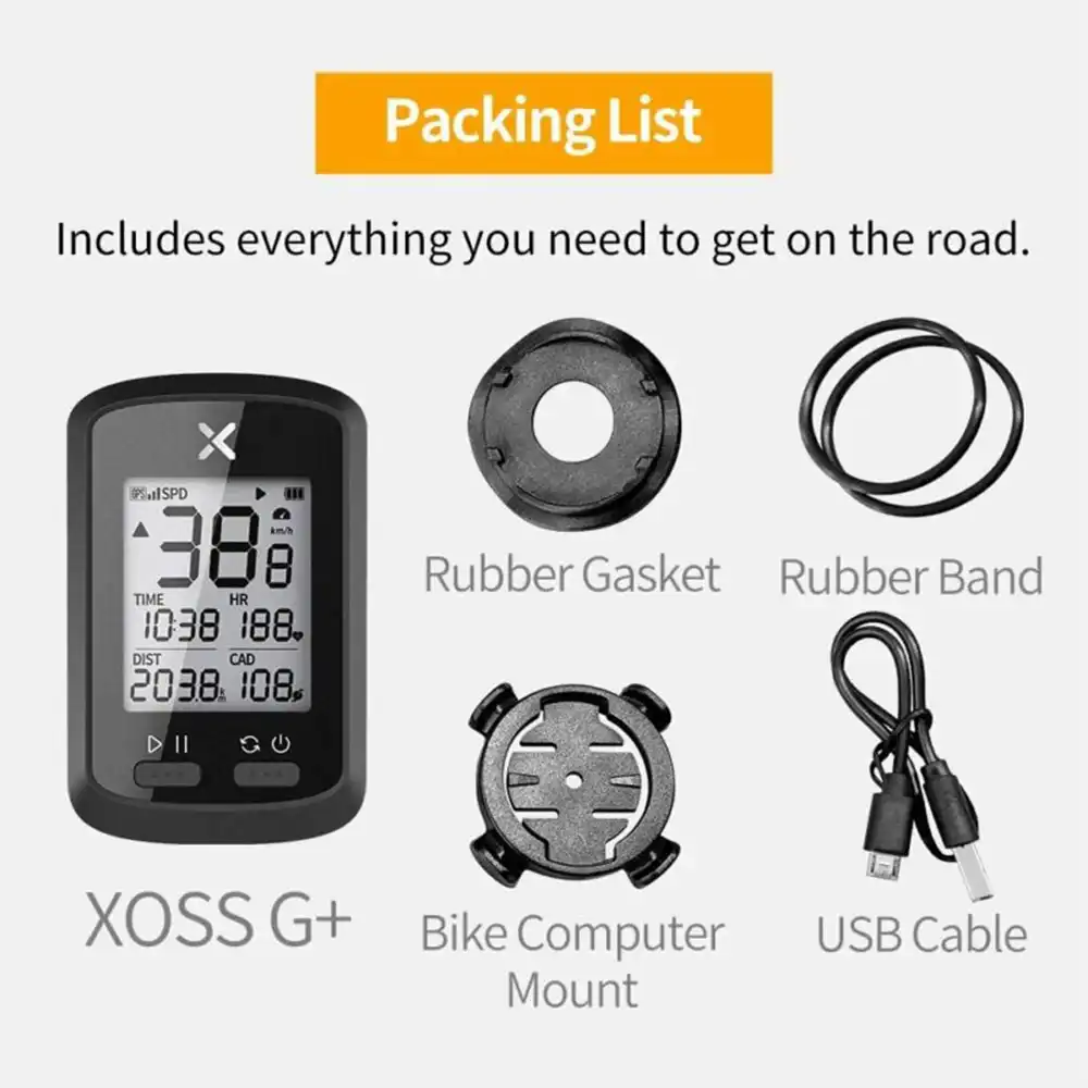 GPS Bike Bicycle Cycling Computer Stopwatch LCD Display Waterproof Case XOSS G