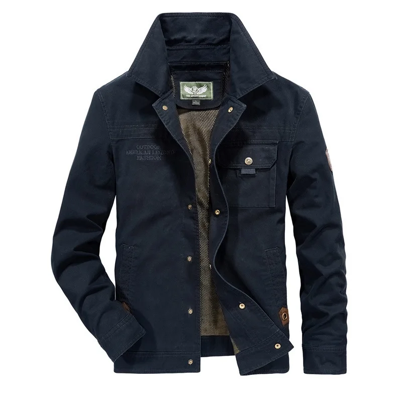 

Plus Size 7XL Military Bomber Jacket Men Spring Autumn Casual Cotton Coats Multi-Pockets Tactical Padded Jackets Cargo Coat Men