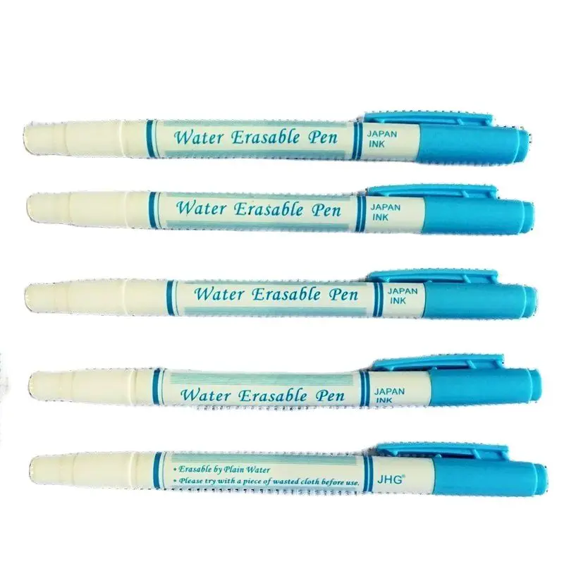Double Side Blue Water Erasable Pen With Eraser Soluble Marker For Fabric Paint Invisible Ink Textile Markers | Канцтовары для