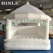 Воздуха 5x4 м коммерческий гигантский белый надувной Свадебный батут для вечерние