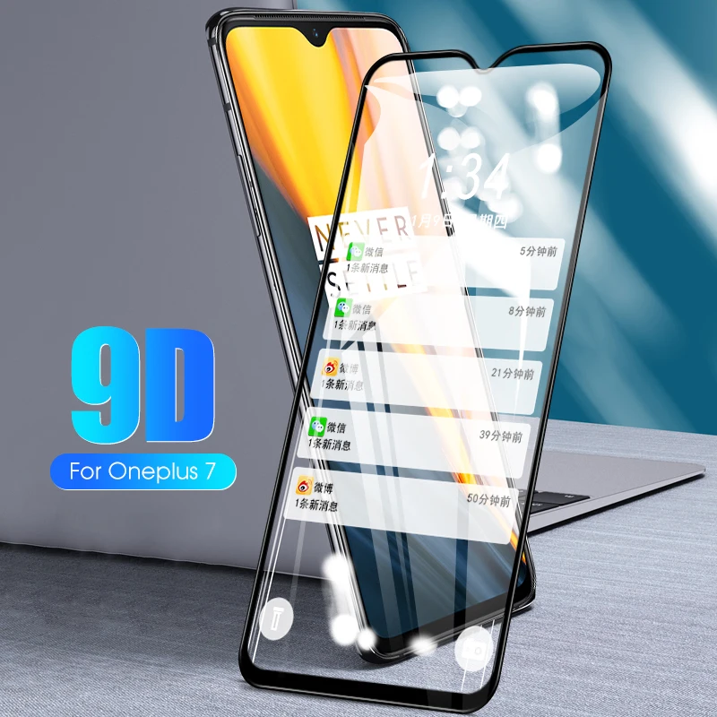 2 шт 9D закаленное стекло для Oneplus 7 1+ 7 6 6T Защита экрана для One Plus 7 Oneplus7 7T 1+ 6 6 6T полная изогнутая пленка