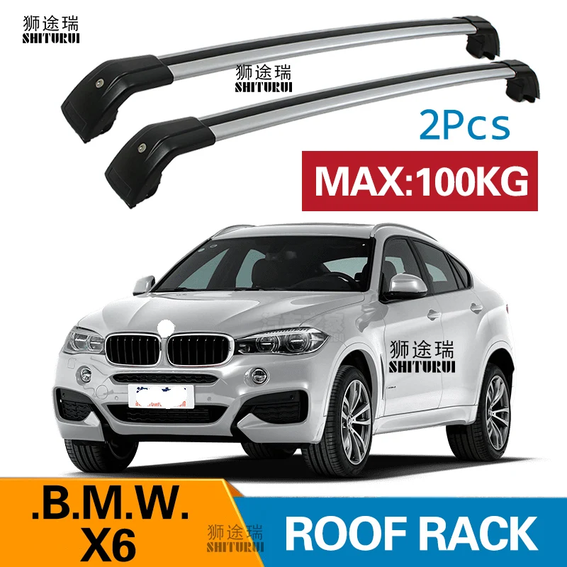 SHITURUI 2 шт. кровельные брусья для BMW X6 X6M (F16 F86) 2014-2019 алюминиевый сплав боковые